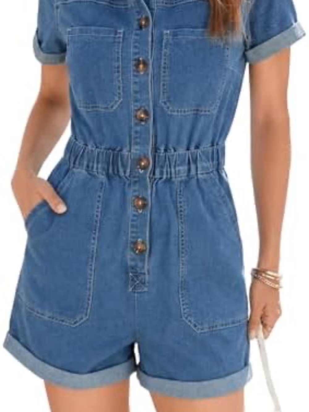 Denim romper